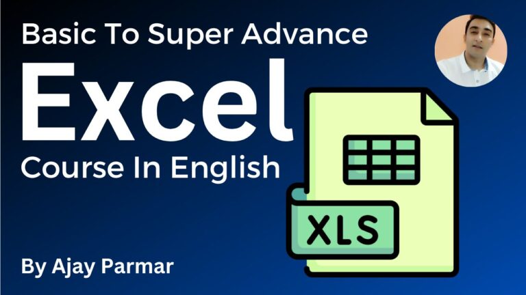 Basic To Super Advance Excel Course – English