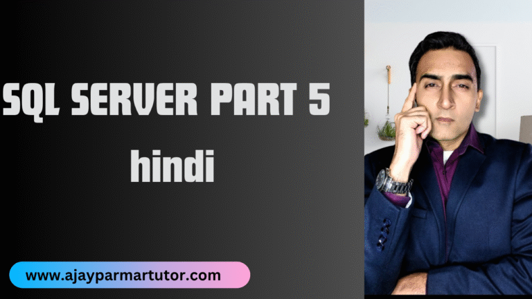 SQL Server Hindi Part5